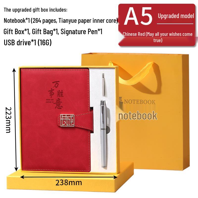 A5 Custom Strap Diary Notebook with Logo in Gift Box