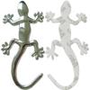 2/4Pcs 3D Gecko Lizard Car Sticker PVC Chromed Badge Emblem Decal Waterproof Reflective Stickers Auto Styling Decor Accessories