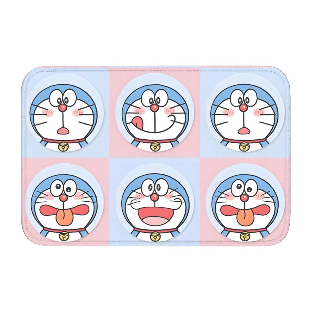 Custom D-Doraemons Cartoon Doormat Anti-Slip Entrance Welcome Kitchen Bath Floor Door Mat Toilet Living Room Carpet Rug