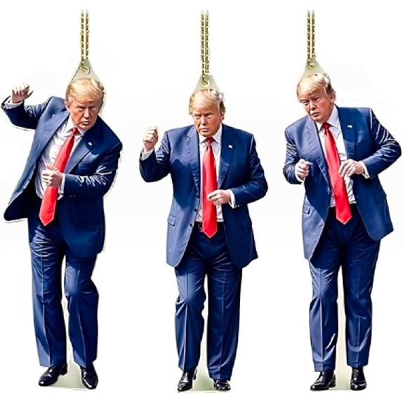 4PCS Donald Dancing Ornaments Valentine's Day Ornament Funny Birthday Gag Gifts for President Donald MAGA Ornament 2D Acrylic Home Decorations