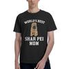 Shar Pei Mom 100 Cotton Casual Breathable Confortable Men Top Funny Mens TShirt Tshirts Men