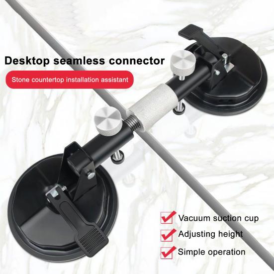 Granite Seam Setter with Vacuum Suction Cup Adjustable Countertop Seam Joining Leveling Installation Tool Laminate Floor Gap Repair Tool