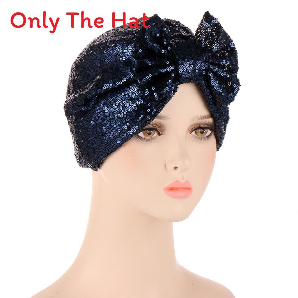 Summer Ladies Turban Head Wrap With Butterfly Bow And Sparkle Accents For Casual Wear