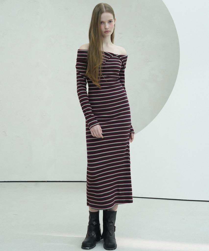 Viva Sers Lovely Stripe Long Dress - 4Col