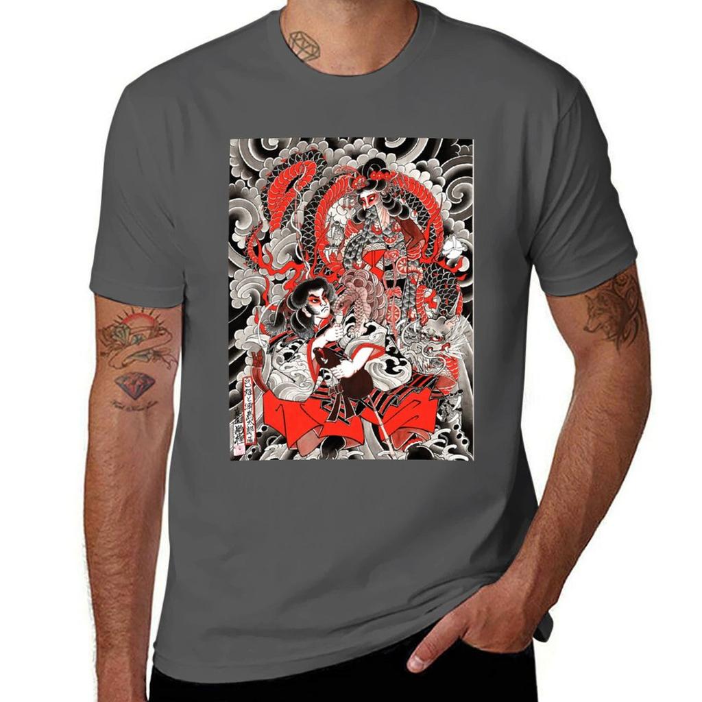 Otohime And Urashima Tarot Tshirt Fashion Print Casual Short Sleeve
