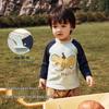 Nidobear Kids' Raglan Sleeve Cotton Long-Sleeve T-Shirt