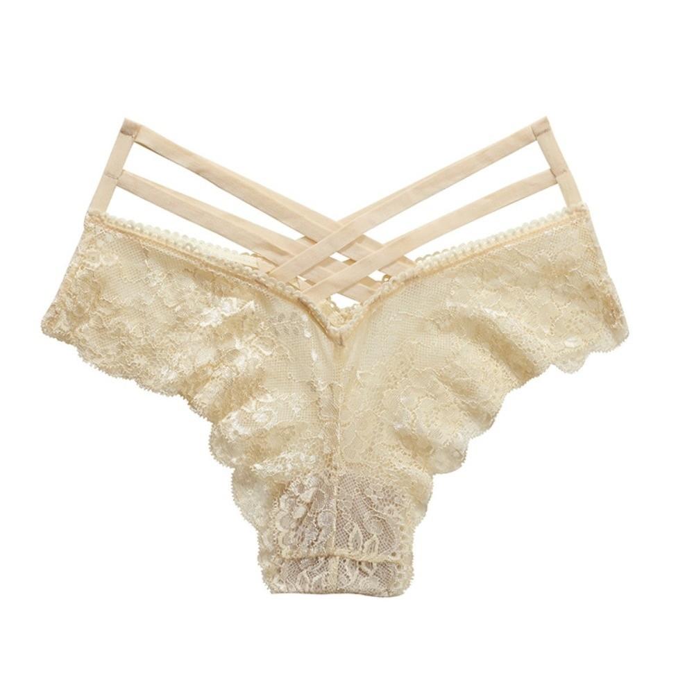 Underwear Women Lace Floral Thong Low-Rise T-back Panties Lace Solid Briefs Daily Wear