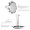 Stainless Steel Vertical Chicken Roaster Stand with Drip Tray Oven Grill Tools for Roasting Chicken Turkey Duck Kitchen Supplies