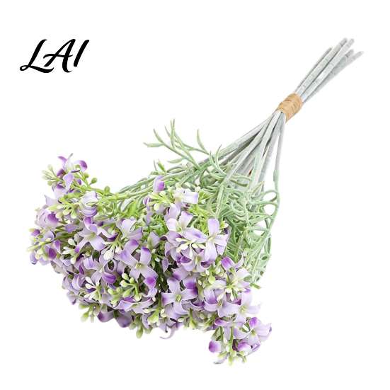 Maintenance Free Indoor Plant Decor Artificial Orange Jasmine Flowers Realistic Murraya Paniculata Flower Bouquets Silk Lilac Stems for Vase