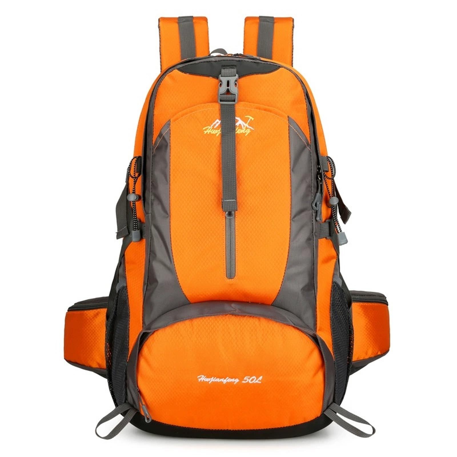 

50L Camping Climbing Backpack Multipurpose Sport Hiking Shoulder Bag Outdoor Trekking Rucksack Lightweight Travel Laptop Daypack One Size оранжевый