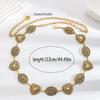 Retro Ethnic Style Women'S Metal Waist Chain Accessories Bohemian Decorative Circle Heart Carved Chain Belt