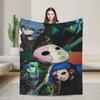 Sally Face Horro Game Blanket  Flannel Vintage Breathable Throw Blankets for Bed Sofa Autumn/Winter