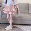 Girls Tutu Skirt | Tiered Cake Pettiskirt with Pleats | Princess Party Ruffle Skirt In White Pink | Flared Short Skirt for Kids