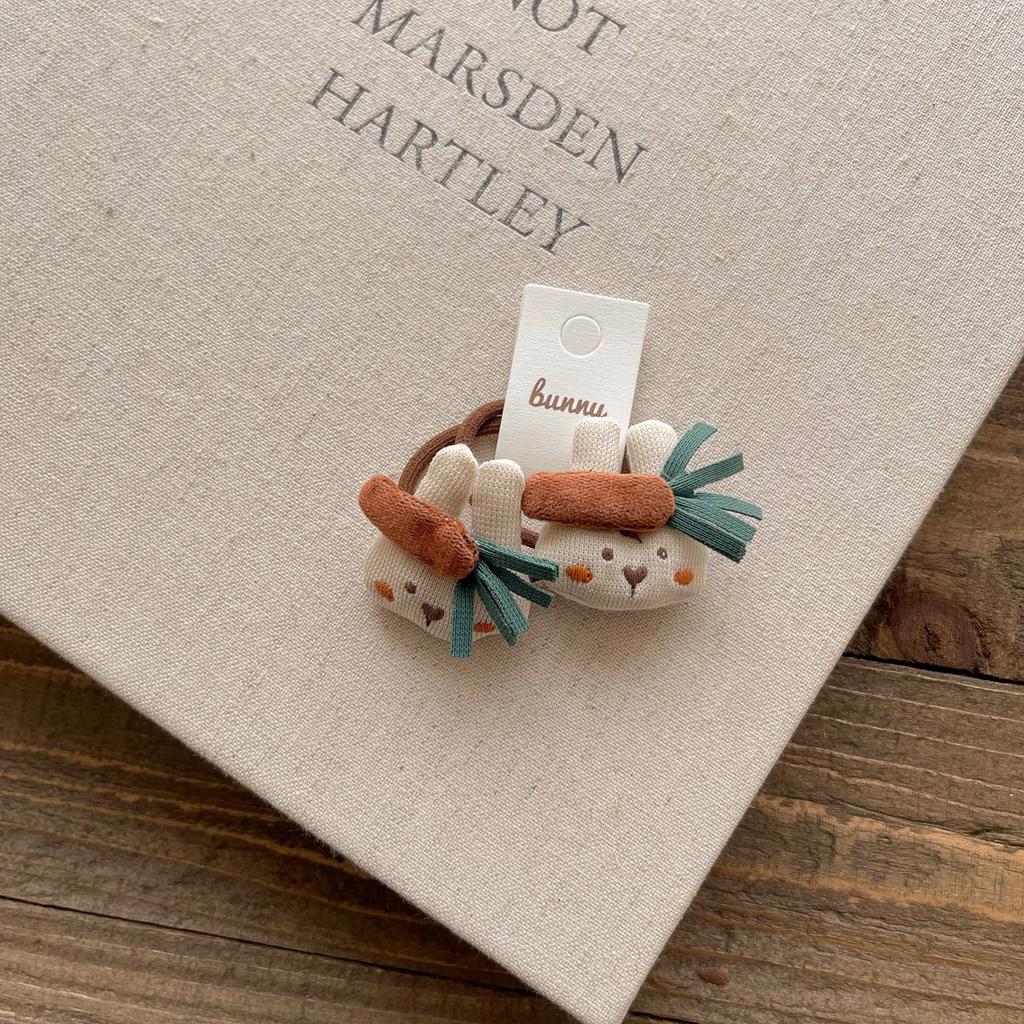 2pcs New Cute Hair Rope Korean Kawaii Cartoon Rabbit Children Hair Band Headwear Girls Kids Hair Accessories