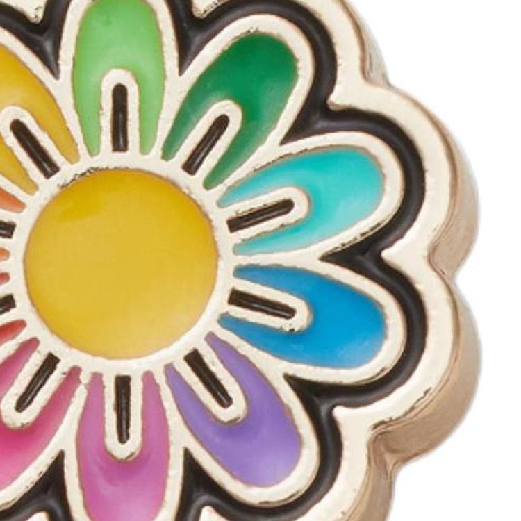 Crocs Smart Star Daisy Rainbow Flower Zinc Alloy Shoes Women Shoes Gold 10013431