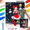 Christmas Minnie Mouse Oil Painting Hand Painting Art Kit Coloring Painting Handmade Diy Home Decoration Gift