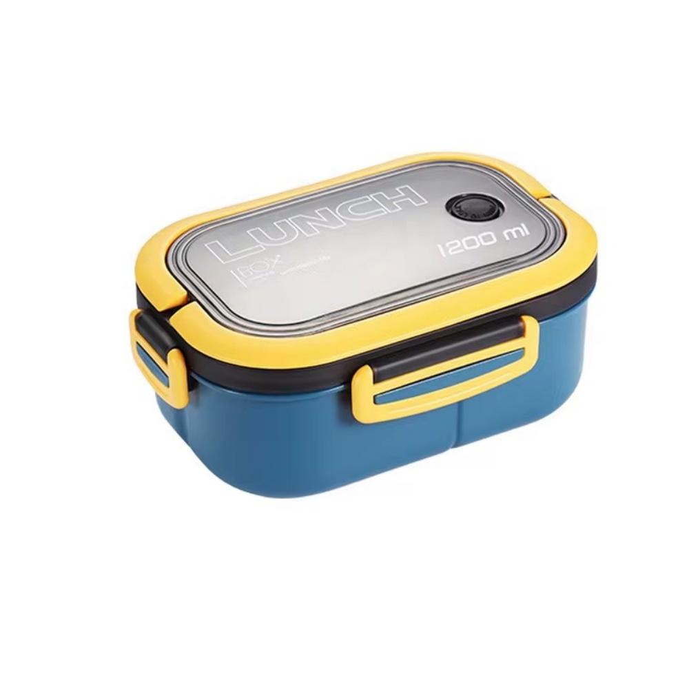 1200ml Lunch Box Bouble-layer Bento Lunch Box With Spoon Fork Portable Kid Bento Box with Compartments For Office Camping School