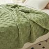 Waffle Plush Multifunctional Blanket Plaid Soft Warm Throw Blanket 3D Checkered Striped Lightweight Blanket All Seasons