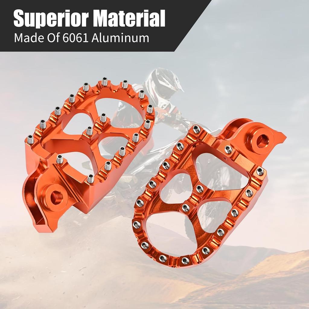 Orange Foot Pegs Enlarge Footpegs Compatible with KTM 390 Adventure 2020 2021 2022 2023,390 Adventure Accessories