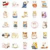 50 Kawaii Office Hamster Stickers Without Repeating Waterproof Decorative Stickers for Children's Reward Toy Stickers