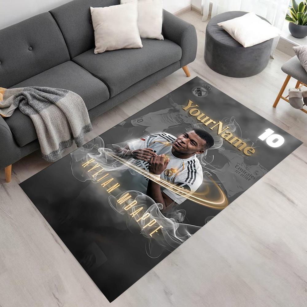 Mbappe Customized Name Carpet Design for Living Rooms Study Room Decorate Room Hallway Anti-slip Rug Decorate Offices Birthday/Christmas Gift