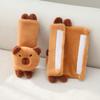 2PCS Seat Belt Cover Cute Plush Capybara Safety Seatbelt Shoulder Cover Car Seats Accessories (2*Seat Belt Covers)