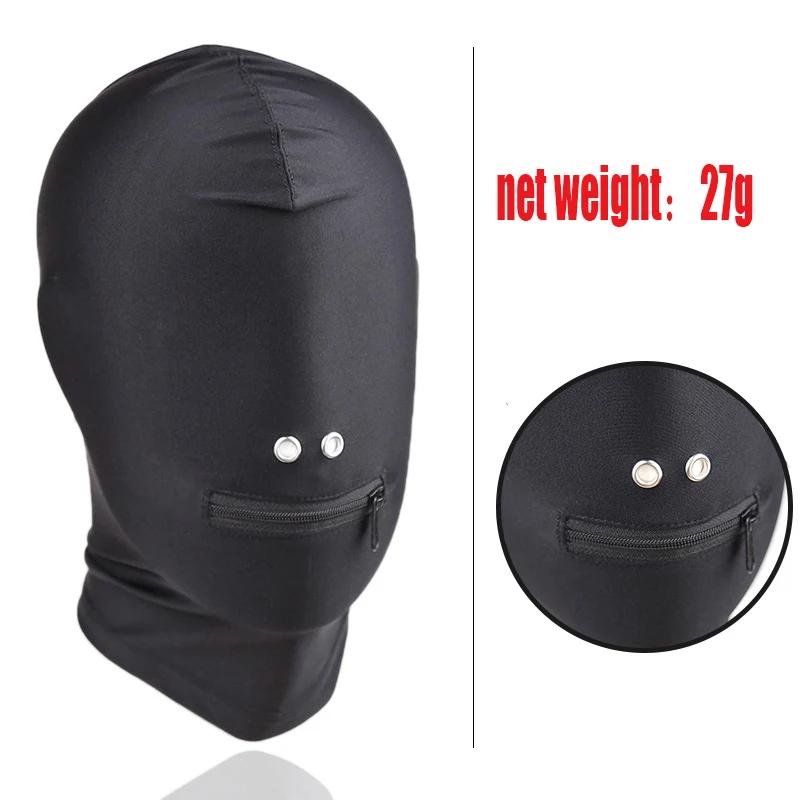 Manyjoy Maska Kukla na Hlavu Spandex Lycra Kukla SM Hra na Role Latex Kůže Otevřená Ústa Oči Pokrývka Hlavy Sexy Zábavné Doplňky