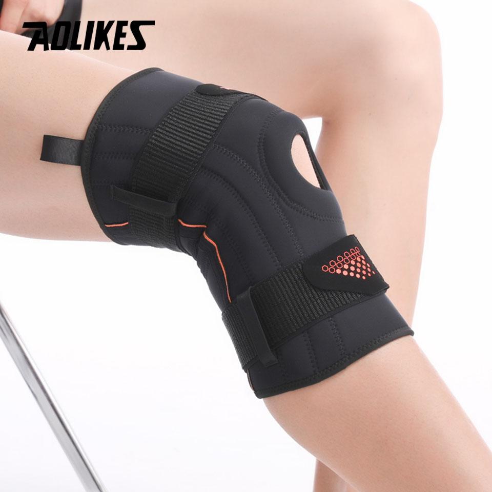 AOLIKES 1PCS Knee Brace, Knee Support for Stability, Meniscus Injuries, Minor ligament Sprains for Men & Women