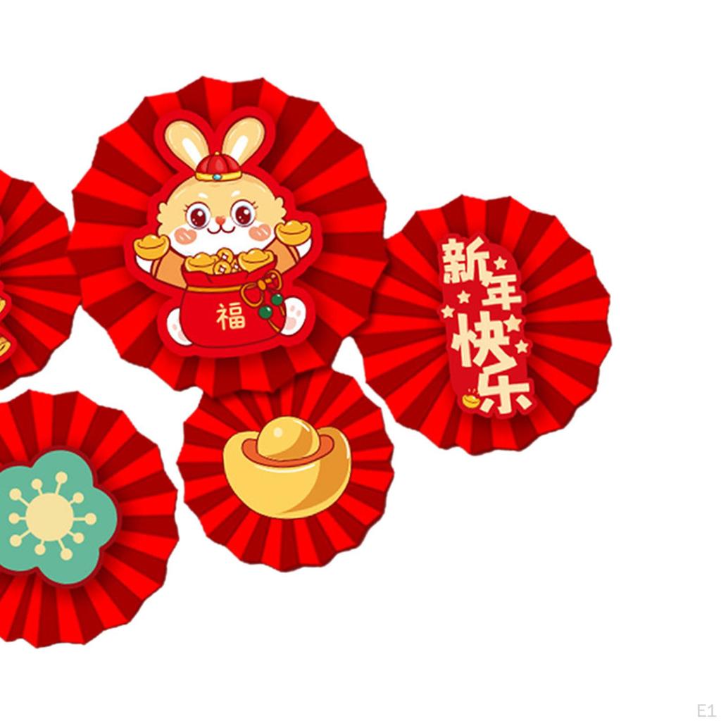 Chinese Decoration Home Decorations Red Paper Flowers Fan for