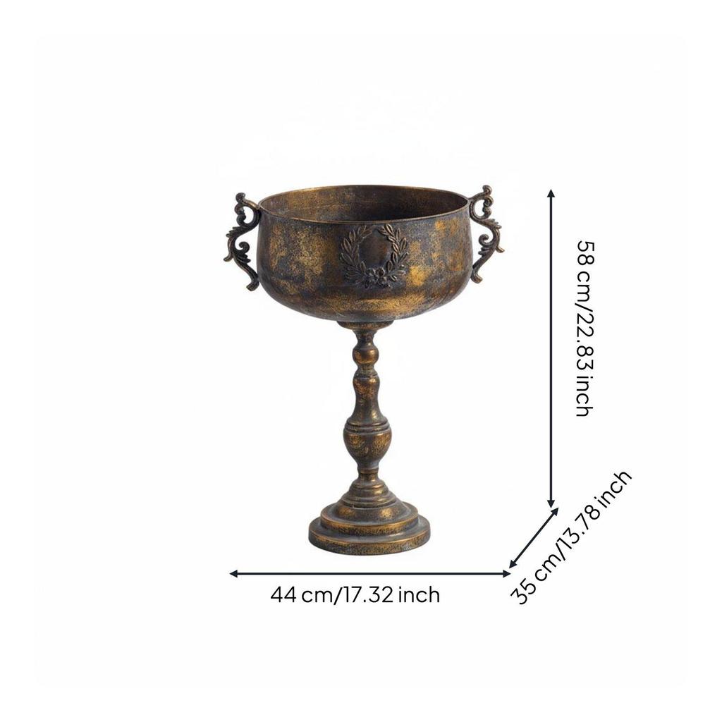 Moroccan Design Floor Vase Weighted Base Goblet Flower Reusable