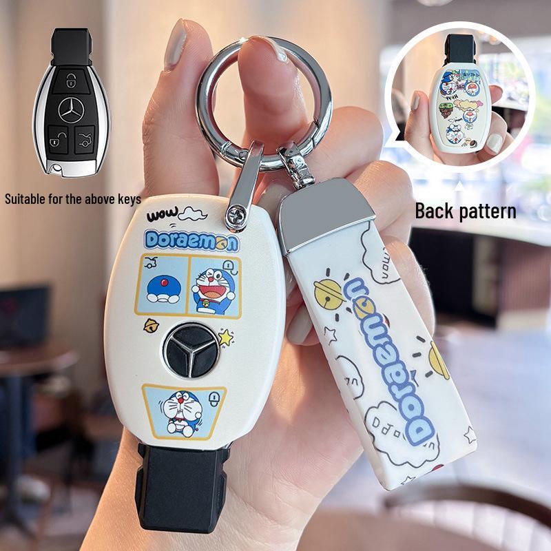 Shockproof Key Covers and Cartoon Buckles for Mercedes-Benz GLC/CLA, C-Class/R-Class, CLS/GLE, GLK300