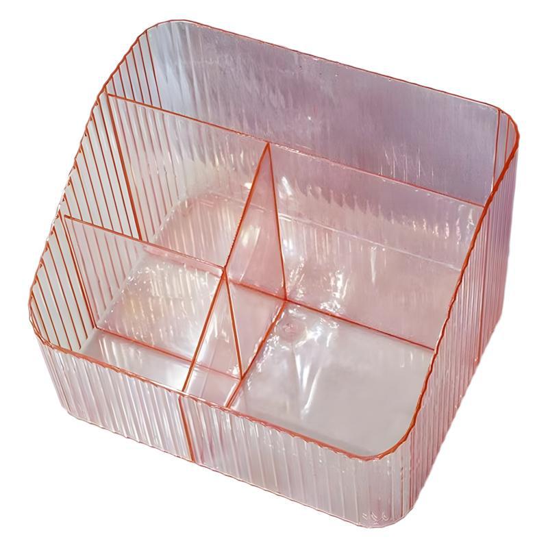 Benutzerdefinierter Desktop-Organizer mit transparenten Fächern für Kosmetik: Lippenstift, Make-up-Pinsel, Hautpflege, Stiftehalter und Aufbewahrungsregal