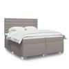 Vidaxl Letto Continentale Con Materasso, Taupe, Tessuto, 200X200 Cm