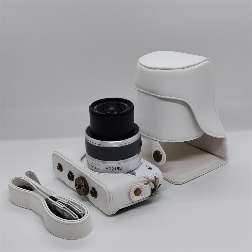 

PU Leather Camera Bag Case For Nikon J1 J2 Full Body Protective Cover With Strap