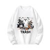 New Men'S Halloween Theme Print Round Neck Sweatshirt, Pattern Loose Casual Pullover Top