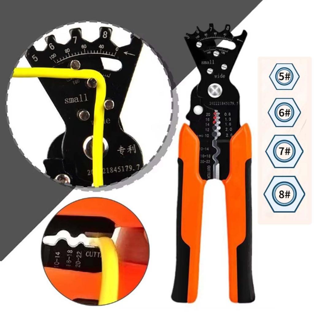 Multifunctional Wire Stripping Pliers, Industrial Grade Electrician Special Wire Bending Crimping Wire Peeling Cutting Pliers