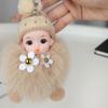 Cute Cute Fun Real Fox Hairball Doll Keychain Car Book Bag Pendant Children's Hairstyle Pendant