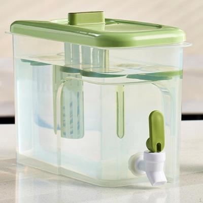 Dispenser per bevande con rubinetto, dispenser per succo di limonata da 4 litri, bocca larga, bevanda per frigorifero fai da te