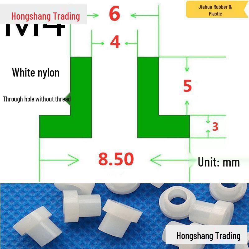 Step T-Shaped Nylon Insulating Bushing Washer, M3-M35 Thread Protection Spacer
