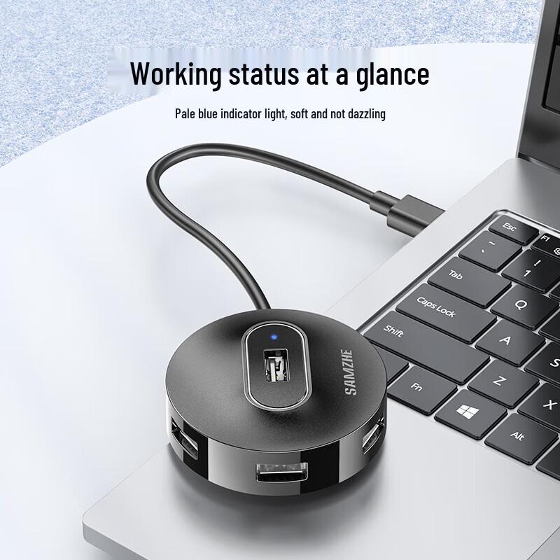 SAMZHE USB 2.0 4-Port HUB Splitter