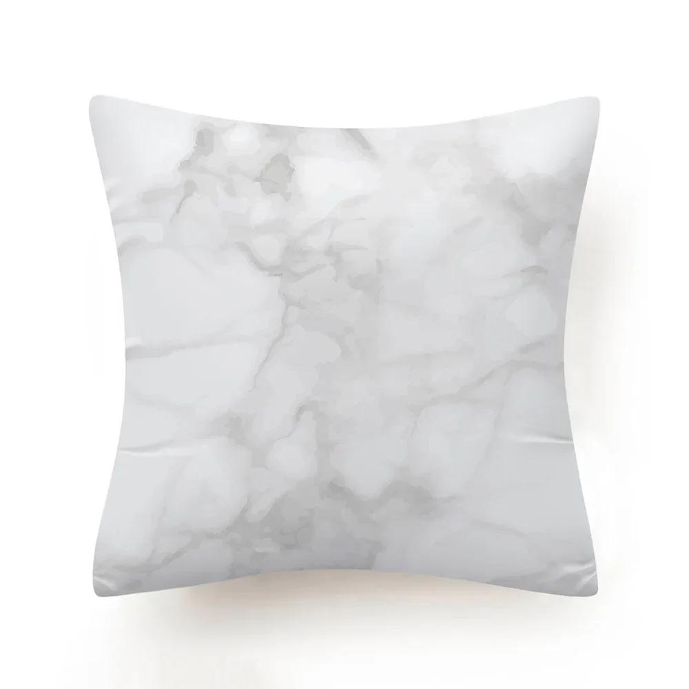 New Black White Marble Texture Cushion Cover 30X50/40X40/45X45CM Ultra Soft Lumbar Pillowcase Sofa Seat Throw Pillows Decor Home