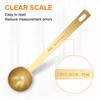 uxcell Single Measuring Spoon, 1 Tablespoon (3 Teaspoons, 15ml), 304 Stainless Steel, Single Small Square Bowl Measuring Spoon with Long Handle, Gold