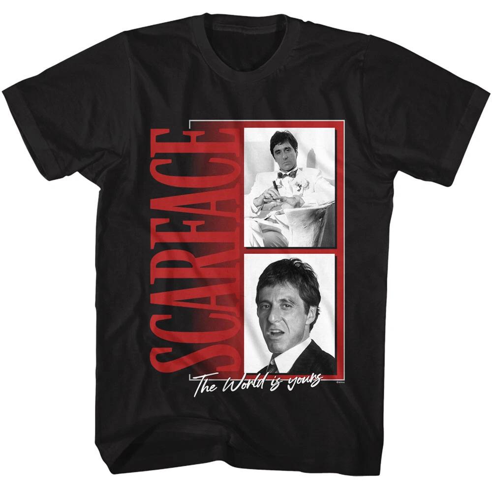 Scarface Movie Tony Montana Photos The World Is Yours Al Pacino Men s T Shirt 2XL
