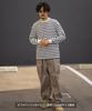 SIDE23-183 Striped Long-sleeved T-shirt