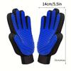 2-in-1 Silicone Deshedding Gloves, Pet Hair Removal & Massage Mitt for Dogs Cats, Grooming Bath Brush
