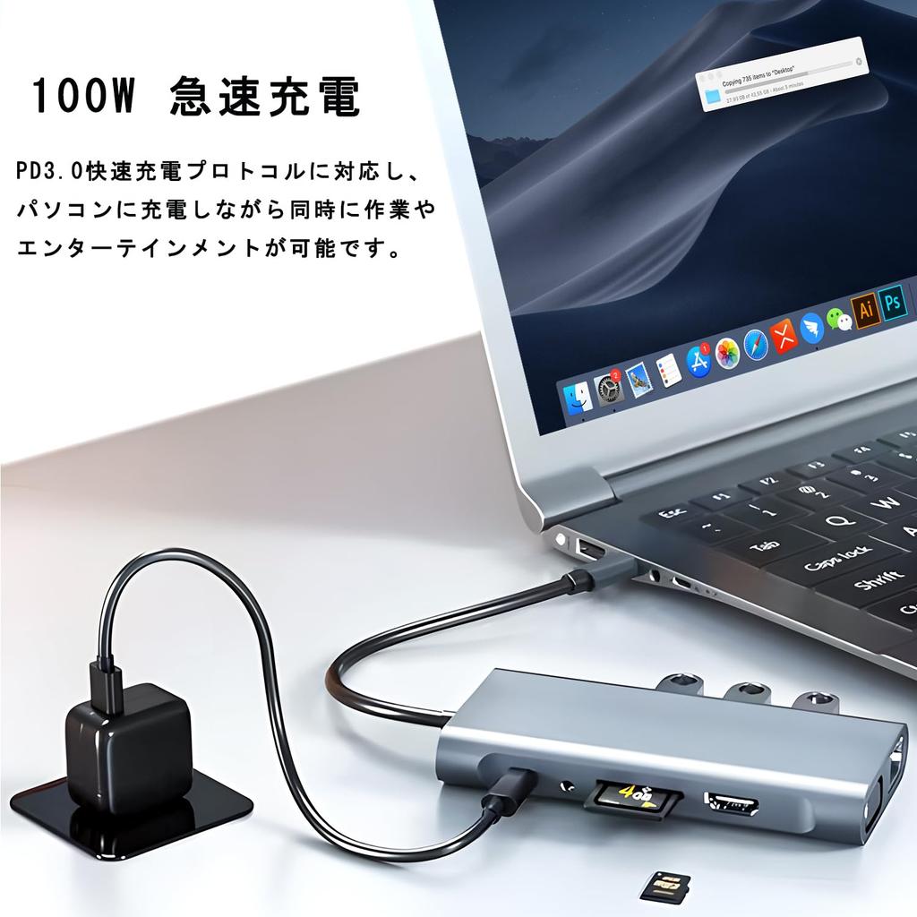 USB Hub with Expansion Multifunctional PC Expansion Card PD Fast HDMI Port for 4K Screen 5Gbps Compatible with Ideal for Working from Home or on the