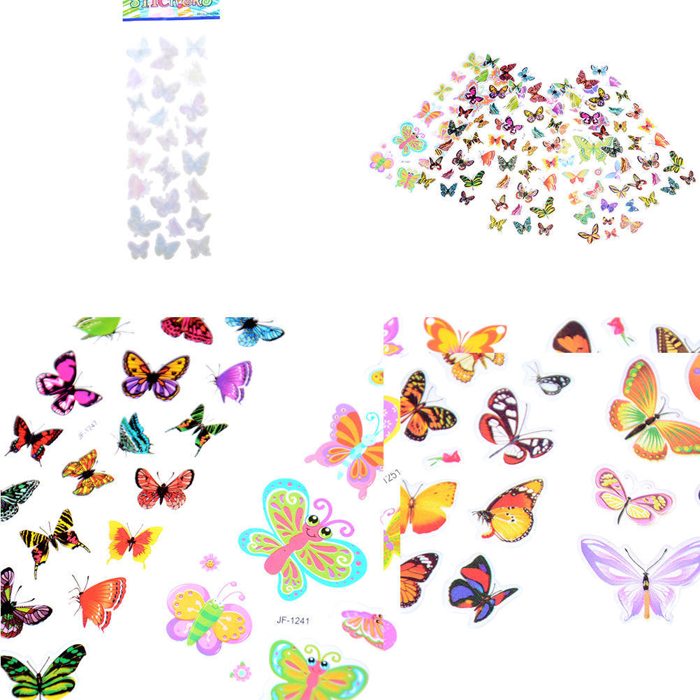 5 Sheets Colorful 3D Butterflies Scrapbooking Bubble Puffy Stickers FOB`S2 5 Sheets Colorful 3D Butterflies Scrapbooking Bubble Puffy Stickers FOB`S2