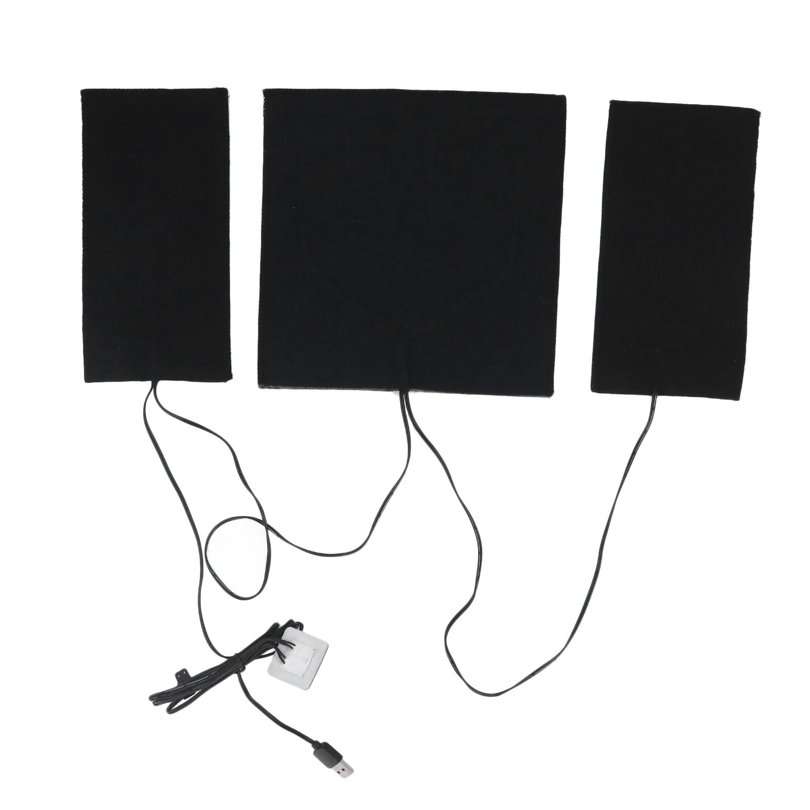 

USB Электрический Нагревательный Лист 3 Уровня Регулируемая Температура Моющийся Нагревательный Пад из Углеродного Волокна DC 5V