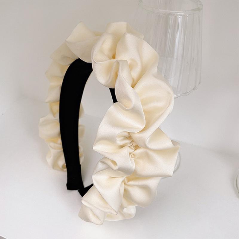 

Корейский стиль Французская плиссированная широкая повязка на голову - Шикарный ароматный стиль для женщин