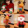 Christmas Santa Plush Toy Reindeer Snowman Decoration For Childrens Gift